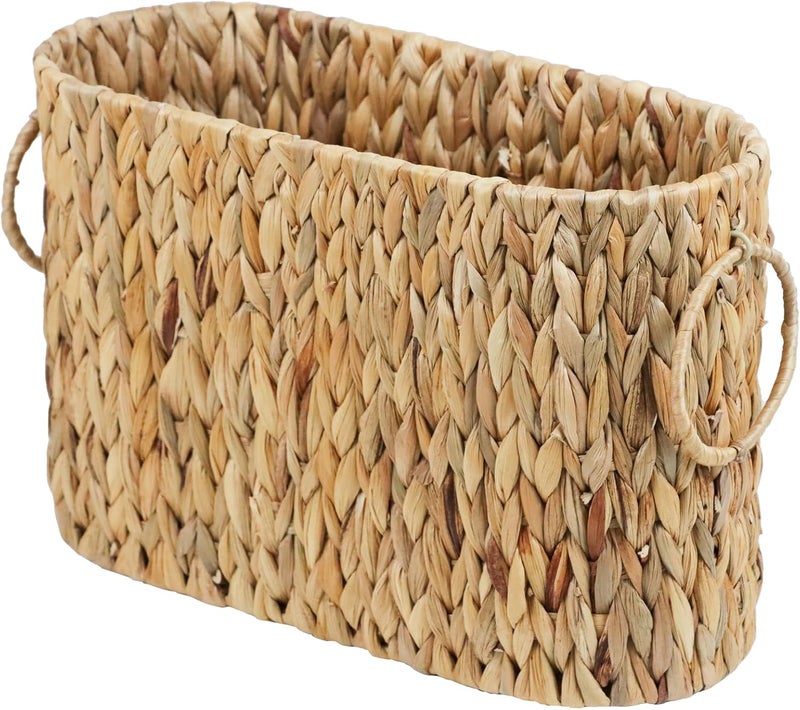ORDELITE Toilet Paper Storage, Water Hyacinth Bathroom Toilet Paper Basket for Storage, Toilet Paper Holder Wicker Basket for 6 Mage Rolls, Bathroom Accessories Organizer - Image 1